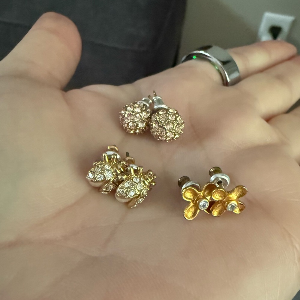 3 pair vintage Stella & Dot studs